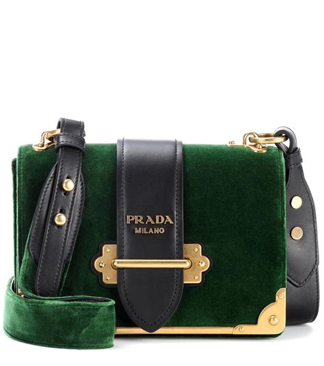 prada bag green and black|prada green handbag.